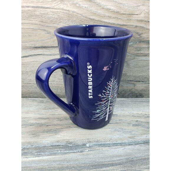 Starbucks Cobalt Blue Holiday Coffee Mug Cup 2019 - Picture 3 of 6
